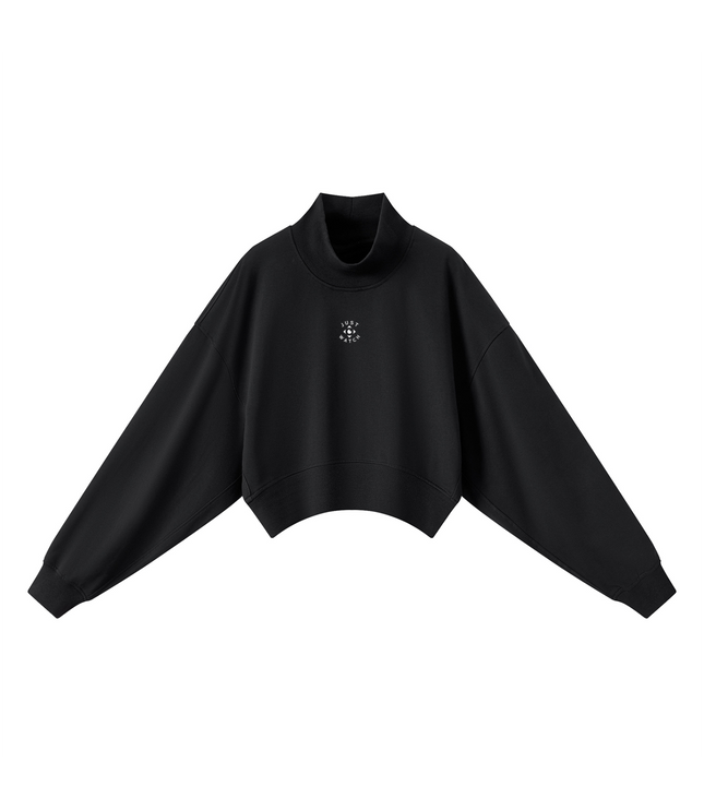 JUSTWATCH Women’s Cropped Mock Neck Sweatshirt