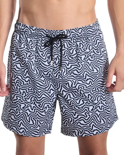 Men’s Premium Compression-Lined Hybrid Shorts – Deco Maze - Surf and Storm