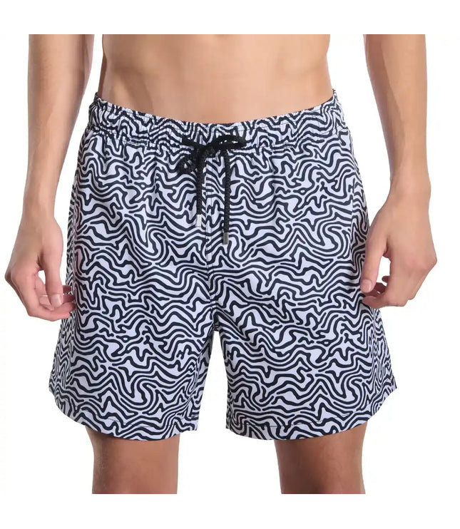 Men’s Premium Compression-Lined Hybrid Shorts – Deco Maze - Surf and Storm