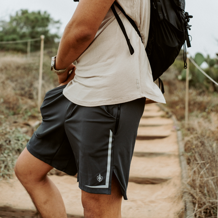 Bamboo Swift Curve-Hem T-Shirt - Heather Grey
