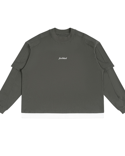 JUSTWATCH OFFSET Layered Long Sleeve Tee