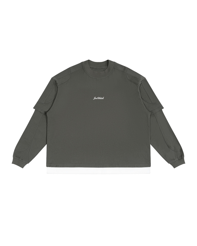 JUSTWATCH OFFSET Layered Long Sleeve Tee
