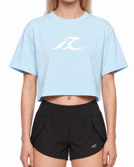 Chiu x JUSTWATCH Heavyweight Ladies Mineral Crop Tee