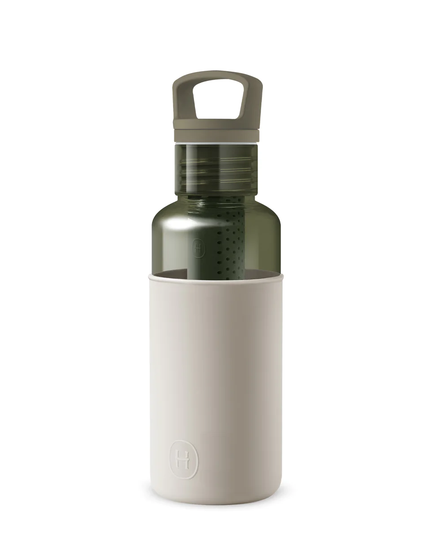 Clear Reusable Water Bottles With Infuser - Forest Green 20 oz