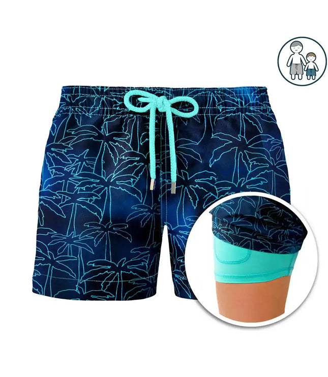 Boys Hybrid Swim & Play Shorts – Foggy Palms