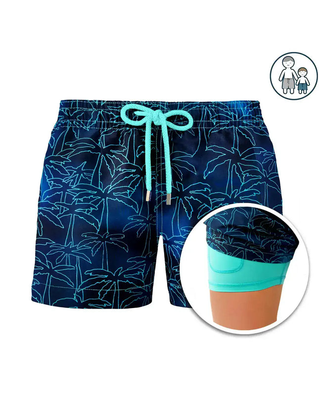 Boys Hybrid Swim & Play Shorts – Foggy Palms