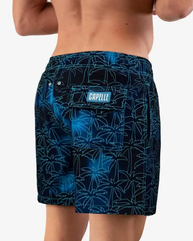 Men’s Premium Compression-Lined Hybrid Shorts – Foggy Palms