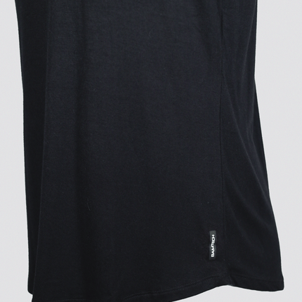 Bamboo Swift Curve-Hem Tee - Black