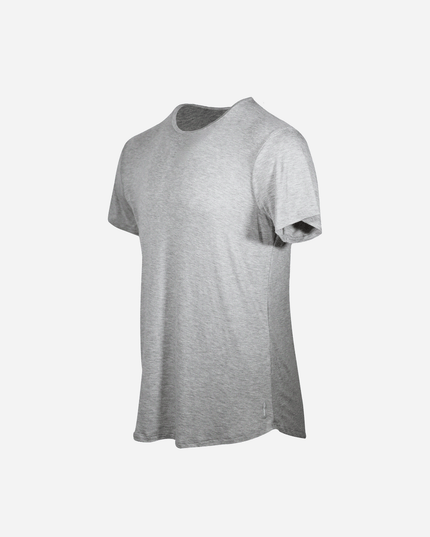 Bamboo Swift Curve-Hem T-Shirt - Heather Grey