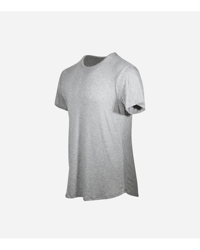Bamboo Swift Curve-Hem T-Shirt - Heather Grey