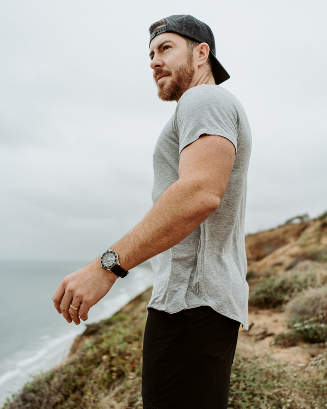 Bamboo Swift Curve-Hem T-Shirt - Sandstone