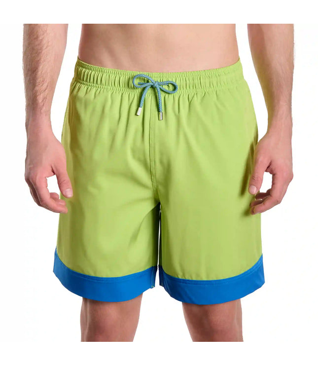Men’s Premium Compression-Lined Hybrid Shorts – Key Lime