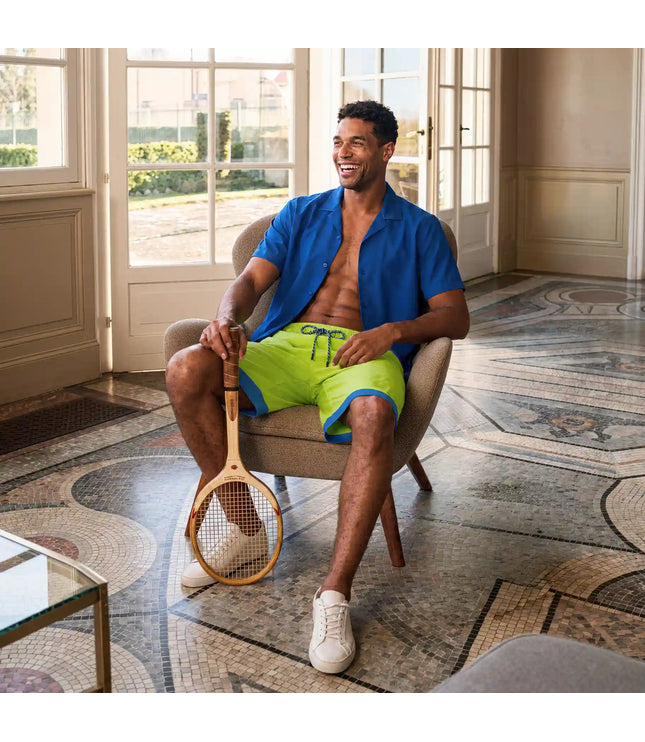 Men’s Premium Compression-Lined Hybrid Shorts – Key Lime