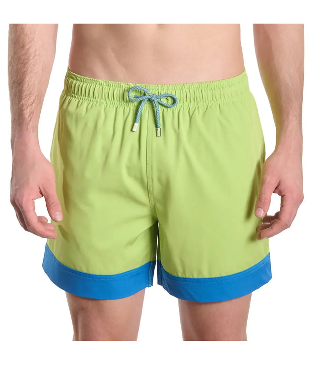 Men’s Premium Compression-Lined Hybrid Shorts – Key Lime