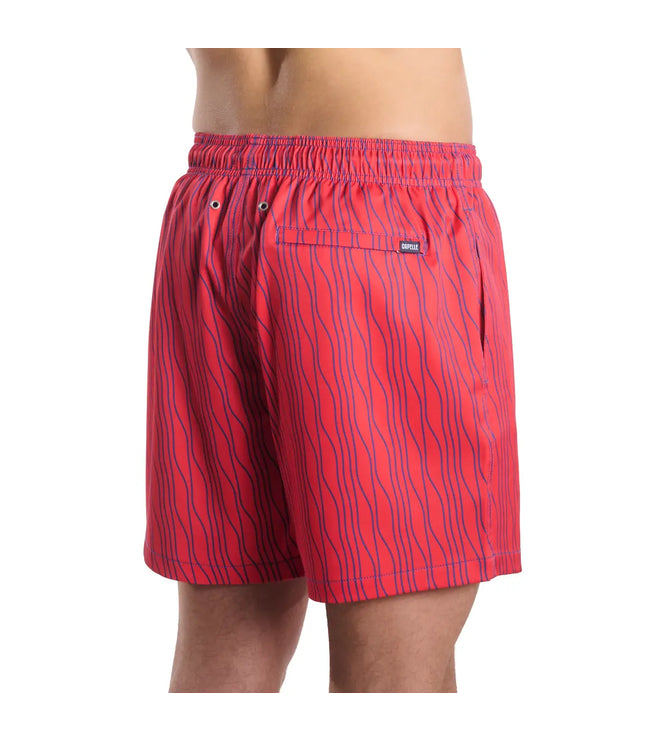 Men’s Premium Compression-Lined Hybrid Shorts – Linear Drift-Blaze and Harbor