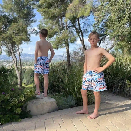 Boys Hybrid Swim & Play Shorts – Line Rush - Ocean and Sol