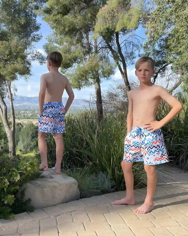 Boys Hybrid Swim & Play Shorts – Line Rush - Ocean and Sol