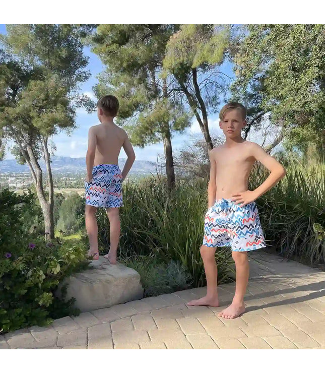 Boys Hybrid Swim & Play Shorts – Line Rush - Ocean and Sol