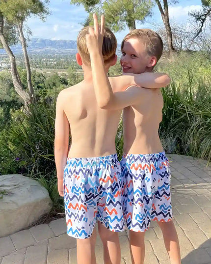 Boys Hybrid Swim & Play Shorts – Line Rush - Ocean and Sol