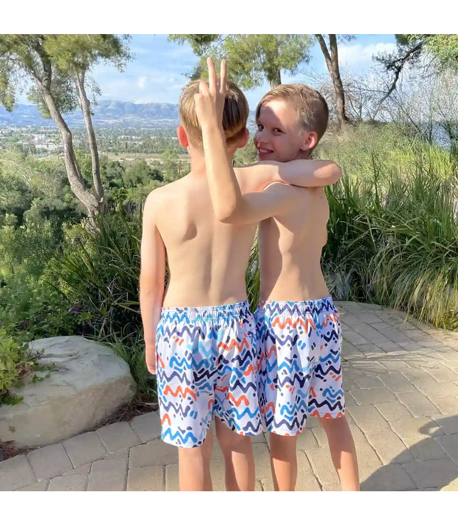 Boys Hybrid Swim & Play Shorts – Line Rush - Ocean and Sol