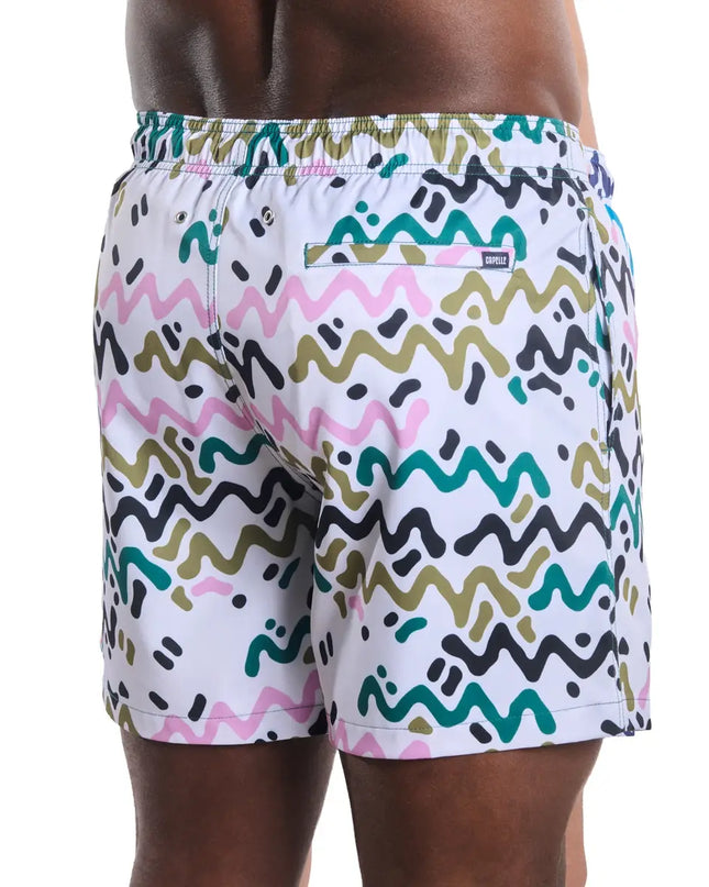 Men’s Premium Compression-Lined Hybrid Shorts – Line Rush-Orchid and Kelp