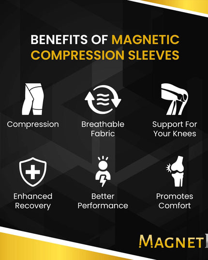 Magnetic Therapy Knee Compression Sleeves (Pair)