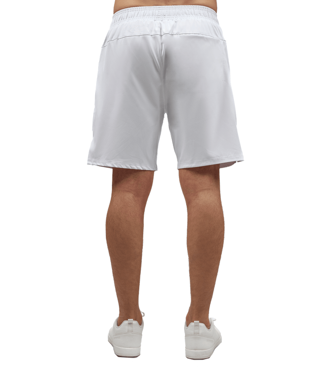 Men's Tennis Shorts - Spin Shorts with Pockets & UV Protection - White
