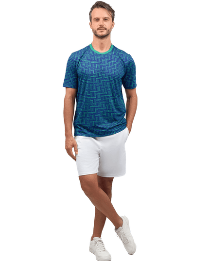 Men's Tennis Shorts - Spin Shorts with Pockets & UV Protection - White