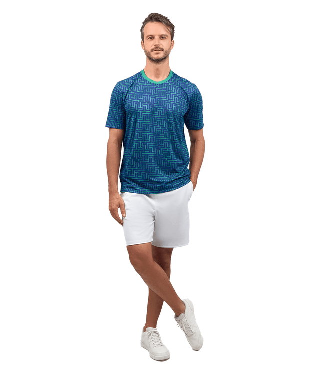 Men's Tennis Shorts - Spin Shorts with Pockets & UV Protection - White