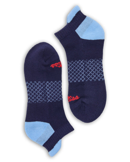 Navy/Powder ' Ole Miss ' Ankle Socks