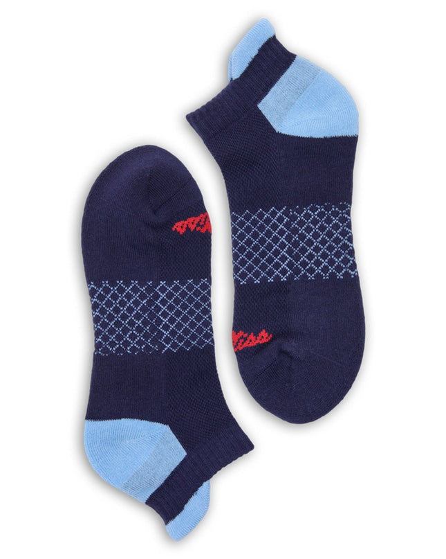 Navy/Powder ' Ole Miss ' Ankle Socks