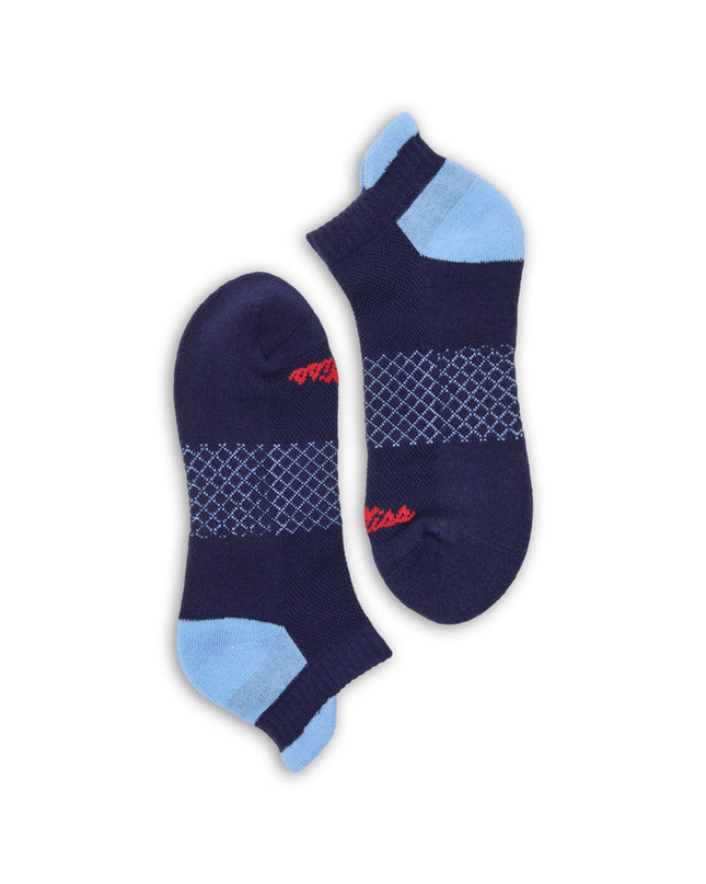 Navy/Powder ' Ole Miss ' Ankle Socks