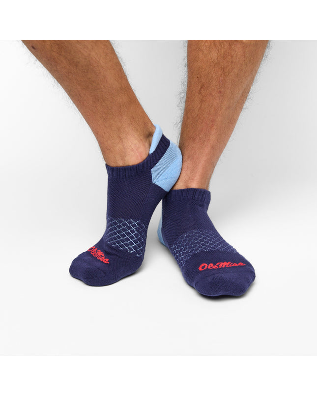 Navy/Powder ' Ole Miss ' Ankle Socks