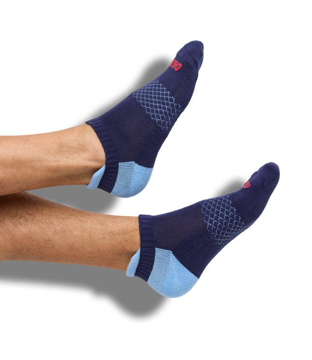 Navy/Powder ' Ole Miss ' Ankle Socks