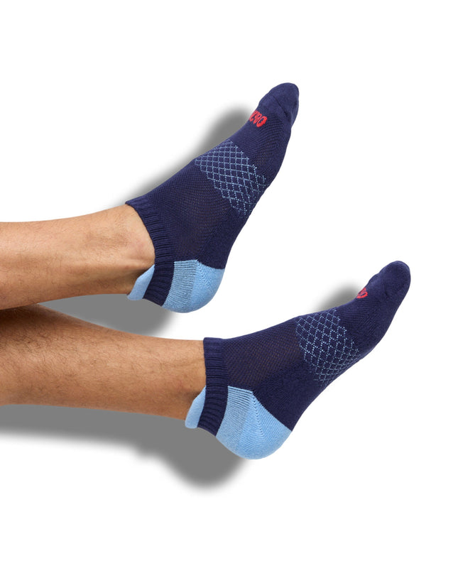 Navy/Powder ' Ole Miss ' Ankle Socks