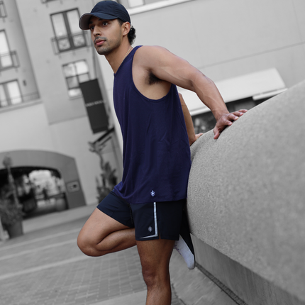 Eucalyptus Performance Tank - Navy