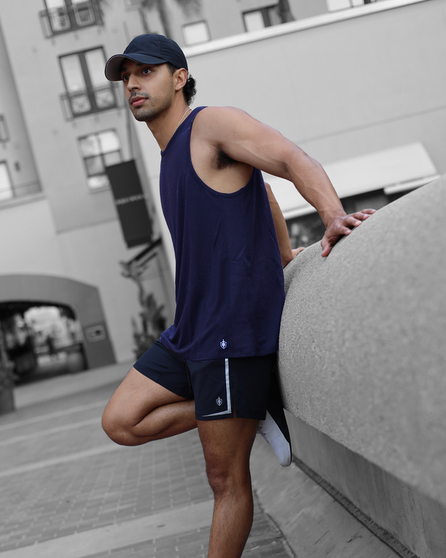Eucalyptus Performance Tank - Navy