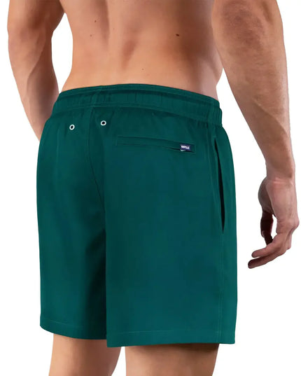 Men’s Premium Compression-Lined Hybrid Shorts – Night Green