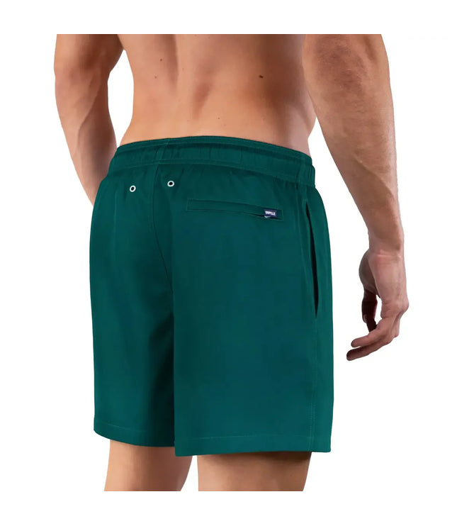 Men’s Premium Compression-Lined Hybrid Shorts – Night Green