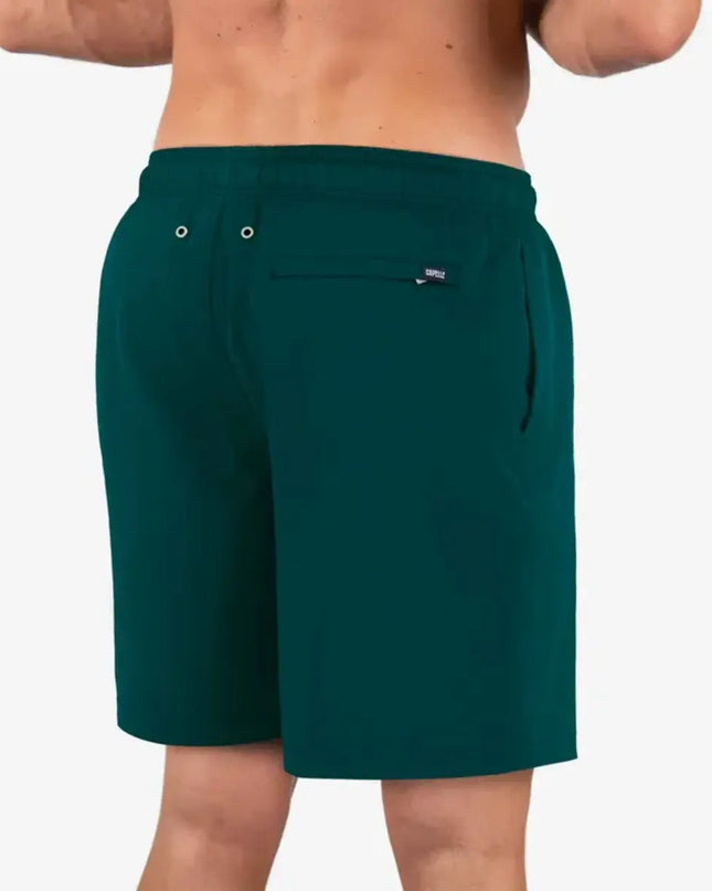 Men’s Premium Compression-Lined Hybrid Shorts – Night Green