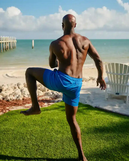 Men’s Premium Compression-Lined Hybrid Shorts – Ocean Blue