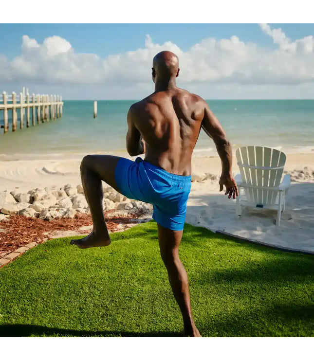 Men’s Premium Compression-Lined Hybrid Shorts – Ocean Blue