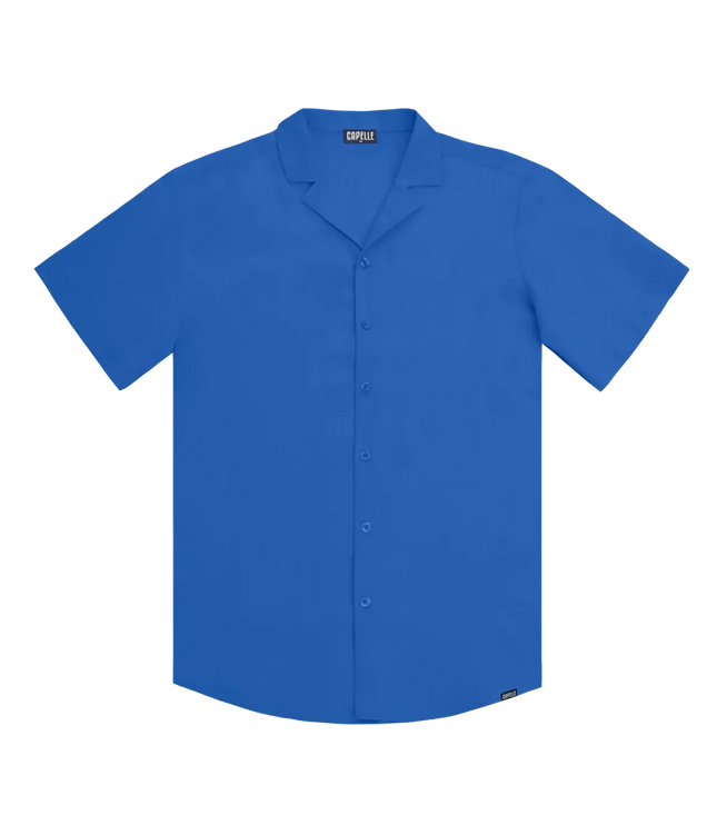 Men’s Short Sleeve Tailored Fit Button-Down Shirt – Ocean Blue