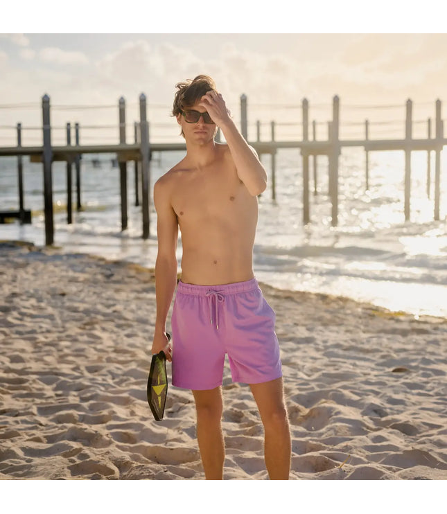 Men’s Premium Compression-Lined Hybrid Shorts – Orchid Bay