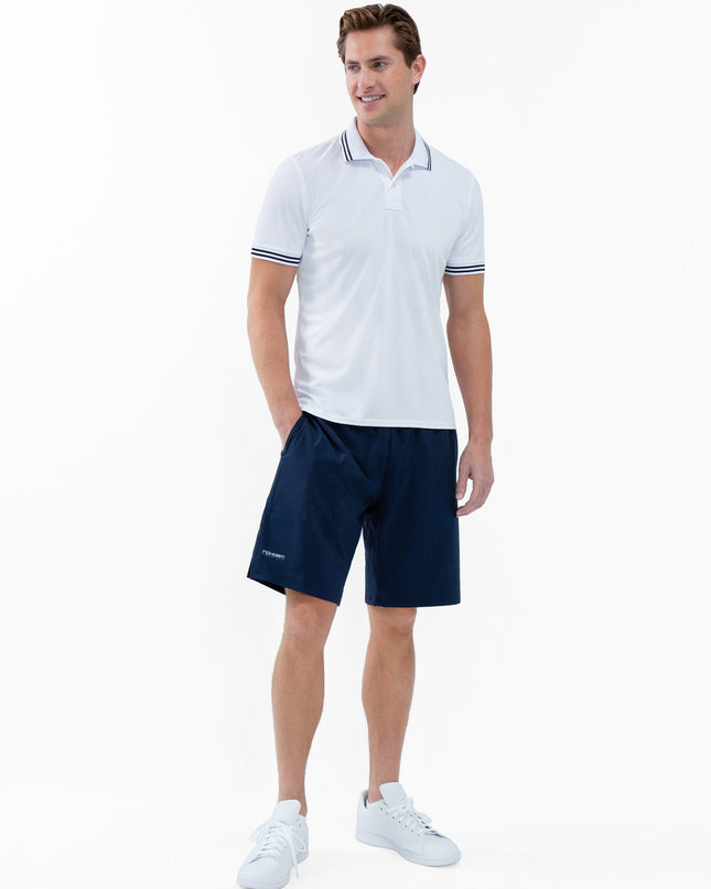Performance Men's Classic Tennis Rib Collar Polo - White/Midnight