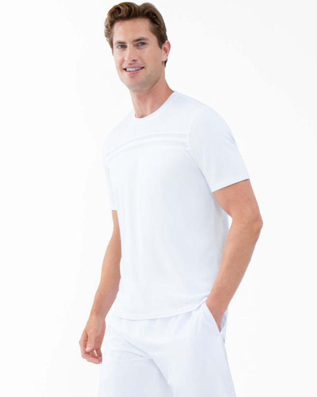 Performance Men's Tournament Short Sleeve Crew Neck - White