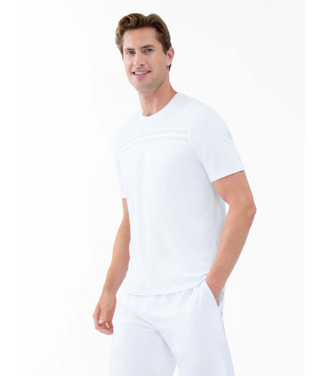 Performance Men's Tournament Short Sleeve Crew Neck - White