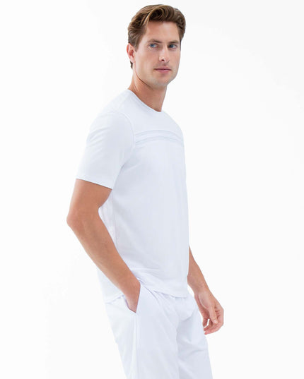 Performance Men's Tournament Short Sleeve Crew Neck - White