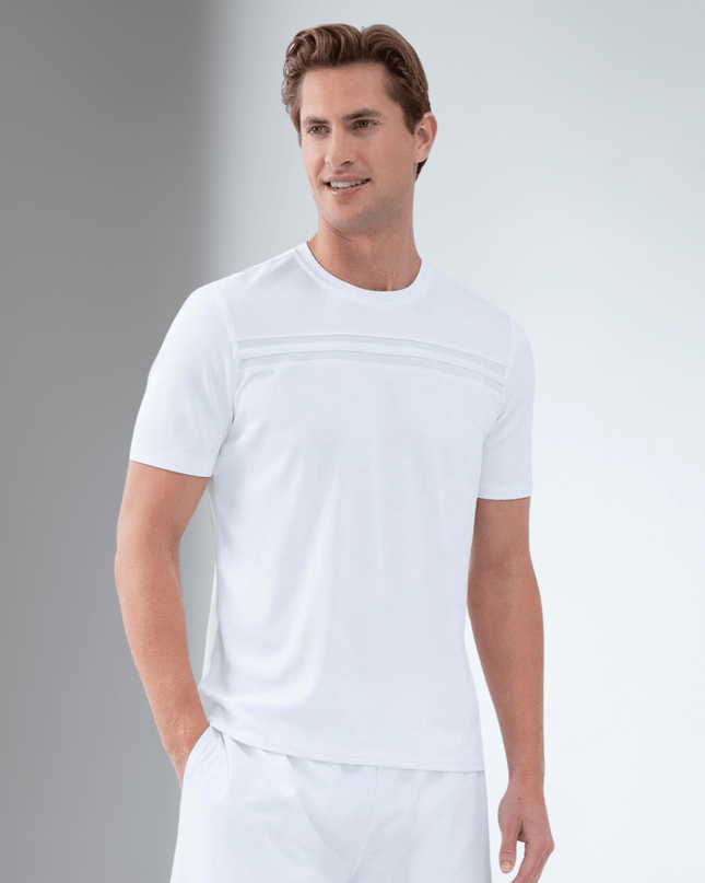 Performance Men's Tournament Short Sleeve Crew Neck - White