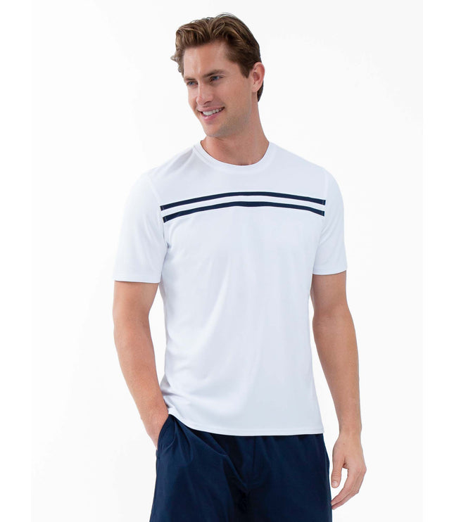 Performance Men's Tournament Short Sleeve Crew Neck - White/Midnight